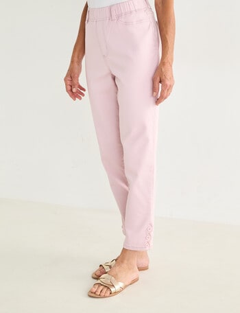 Ella J Coloured Jean, Pale Pink product photo