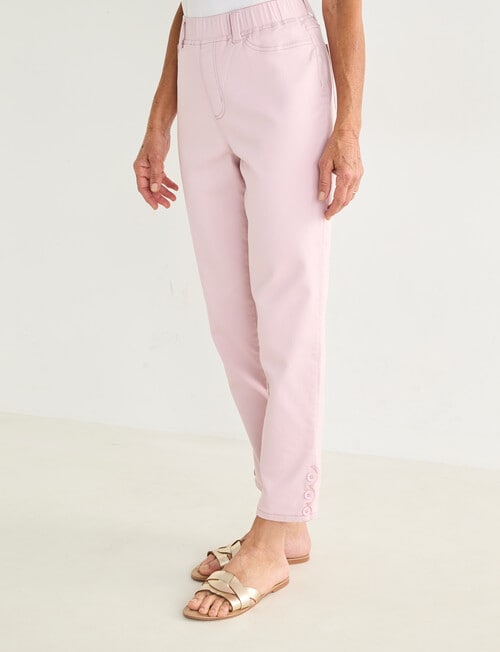 Ella J Coloured Jean, Pale Pink product photo