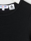 Blue Ink Merino & Cotton Blend Long Sleeve Top, Black, 3- 7 product photo View 02 S