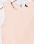 Blue Ink Merino & Cotton Blend Singlet, Powder Pink, 3-7 product photo View 02 S