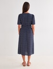 Ella J Spot Elastic Waist Dress, Navy product photo View 02 S