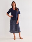 Ella J Skirt, Navy Spot product photo