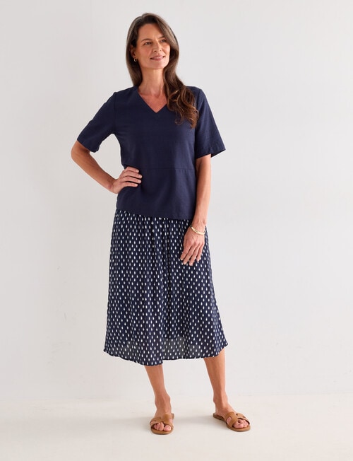 Ella J Skirt, Navy Spot product photo