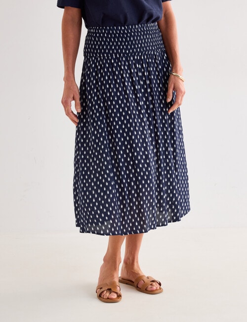 Ella J Skirt, Navy Spot product photo View 02 L