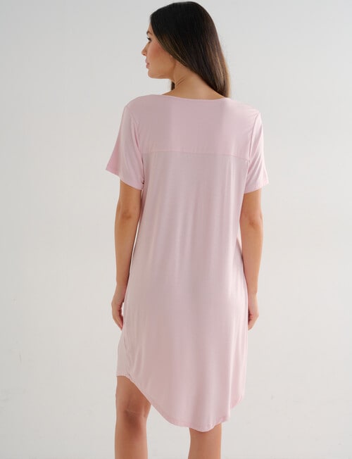Whistle Sleep T-Shirt Nightie, Blush product photo View 02 L