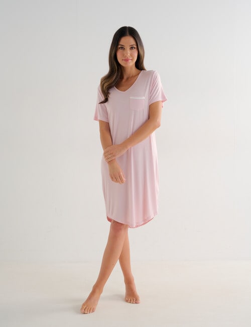 Whistle Sleep T-Shirt Nightie, Blush product photo View 03 L