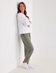 Ella J Tapered Trackpant, Sage product photo View 03 S