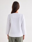 Ella J Textured Top, White product photo View 02 S