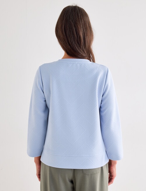 Ella J Textured Top, Pale Blue product photo View 02 L