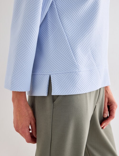 Ella J Textured Top, Pale Blue product photo View 05 L