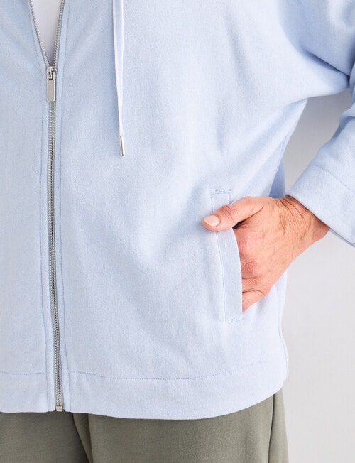 Ella J Relaxed Zip Sweatshirt, Pale Blue product photo View 05 L