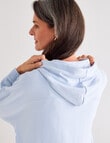 Ella J Relaxed Zip Sweatshirt, Pale Blue product photo View 06 S