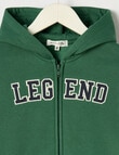 Mac & Ellie Front Zip Hoodie, Green product photo View 03 S