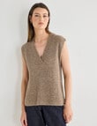Jigsaw Compose Cosy Alpaca Vest, Soft Brown product photo