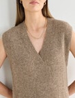 Jigsaw Compose Cosy Alpaca Vest, Soft Brown product photo View 04 S
