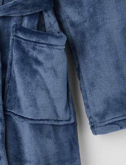 Sleep Squad Lightning Hooded Robe, Vintage Indigo, 8-16 product photo View 03 L