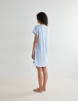 Zest Sleep T-Shirt Nightie, Pale Blue Flower product photo View 02 S
