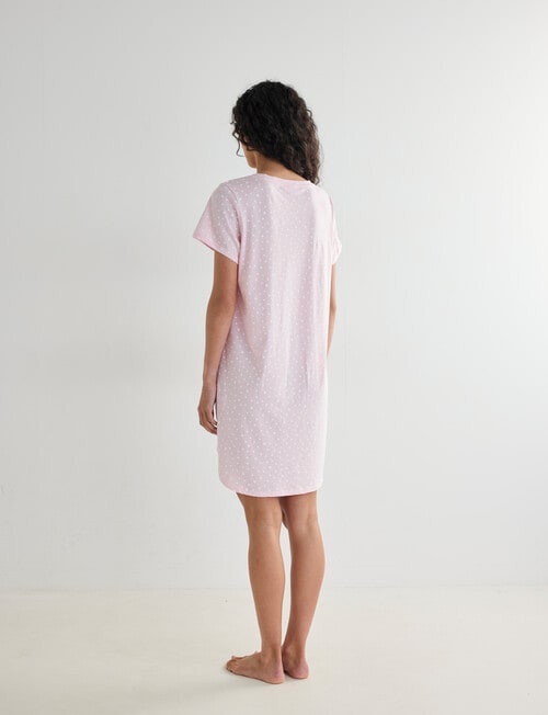 Zest Sleep T-Shirt Nightie, Pink Heart product photo View 02 L