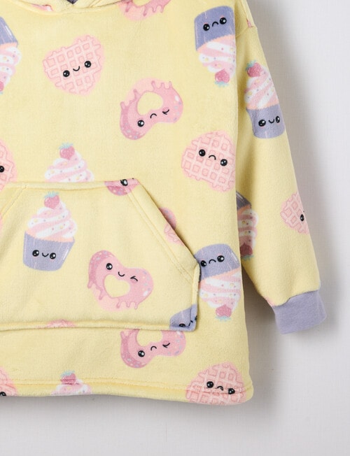 Sleep Mode Bubble Tea Oversized Hoodie, Celestial Yellow, 2-8 product photo View 03 L
