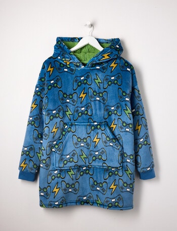 Sleep Squad Lightning Gamer Oversized Hoodie Blue, 8-16 product photo