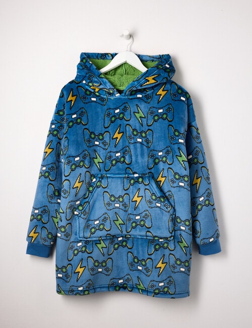 Sleep Squad Lightning Gamer Oversized Hoodie Blue, 8-16 product photo
