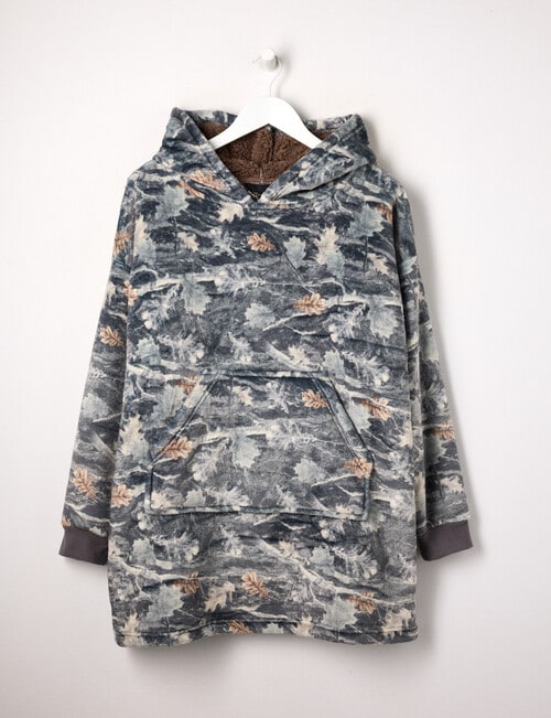 Sleep Squad Camo Oversized Hoodie, Blue, 8-16 product photo