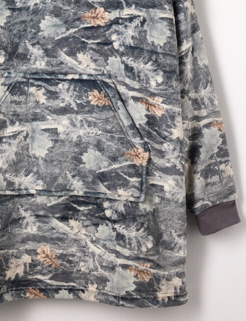 Sleep Squad Camo Oversized Hoodie, Blue, 8-16 product photo View 03 L