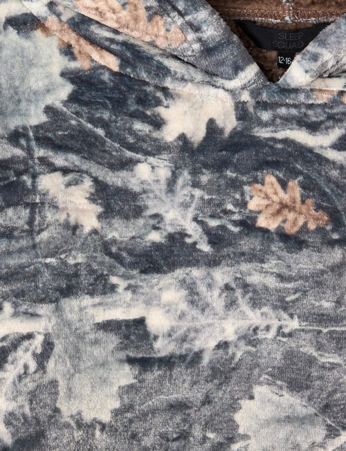 Sleep Squad Camo Oversized Hoodie, Blue, 8-16 product photo View 04 L