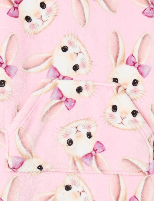 Sleep Mode Bunny Oversized Hoodie, Sorbet Pink, 2-8 product photo View 03 L