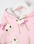 Sleep Mode Bunny Oversized Hoodie, Sorbet Pink, 2-8 product photo View 04 S