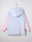 Sleep Mode Unicorn Colour Block Oversized Hoodie, Pink & Blue, 2-8 product photo View 02 S