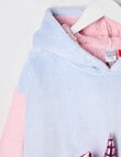 Sleep Mode Unicorn Colour Block Oversized Hoodie, Pink & Blue, 2-8 product photo View 04 S