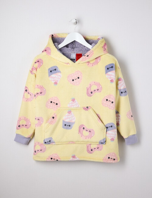 Sleep Mode Bubble Tea Oversized Hoodie, Celestial Yellow, 2-8 product photo