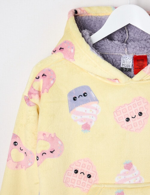Sleep Mode Bubble Tea Oversized Hoodie, Celestial Yellow, 2-8 product photo View 04 L