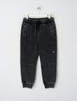 Mac & Ellie Knee Panel Trackpant, Acid Black product photo