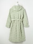 Sleep Squad Heart Jacquard Hooded Robe, Soft Grass, 8-16 product photo View 02 S