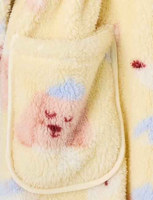 Sleep Squad Pup Pals Printed Shawl Robe, Wax Paper, 8-16 product photo View 03 L