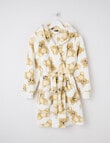 Sleep Squad Bears Printed Shawl Robe, Vanilla, 8-16 product photo
