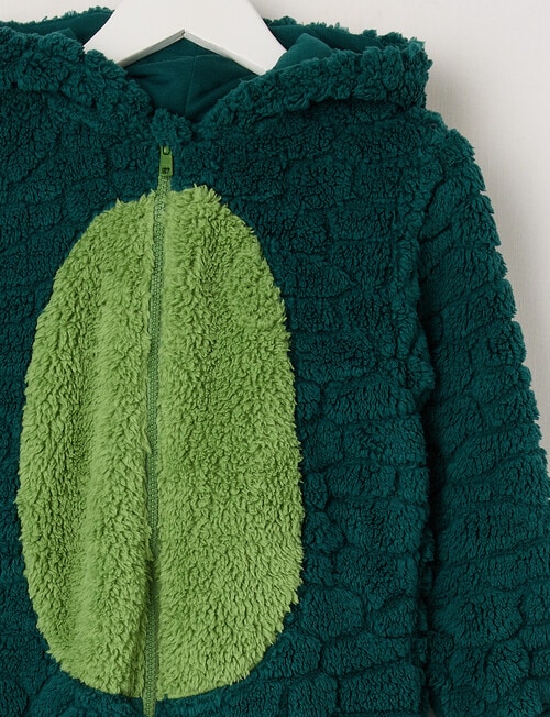 Sleep Mode Dino Onesie, Green, 2-8 product photo View 03 L
