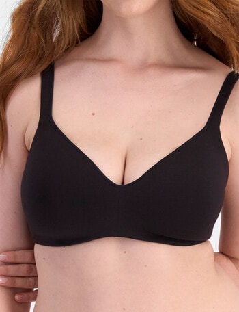 Berlei Barely There Breathe Cotton Wirefree Bra, Black, B-E product photo