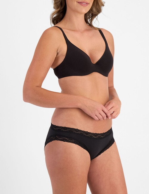 Berlei Marais Cotton Bikini Brief, Black product photo View 02 L