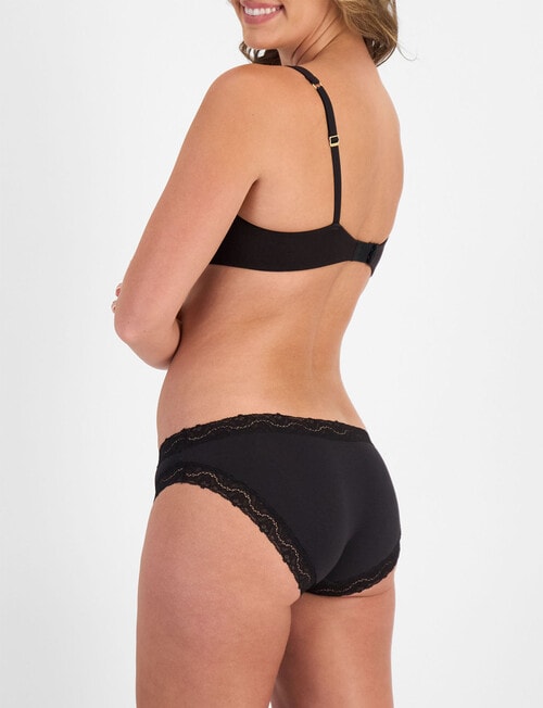 Berlei Marais Cotton Bikini Brief, Black product photo View 03 L