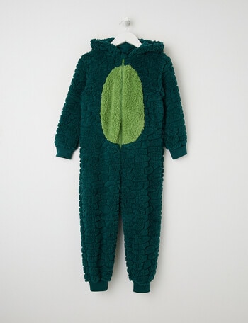 Sleep Mode Dino Onesie, Green, 2-8 product photo