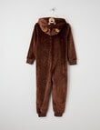 Sleep Mode Bear Onesie, Brown, 2-8 product photo View 02 S