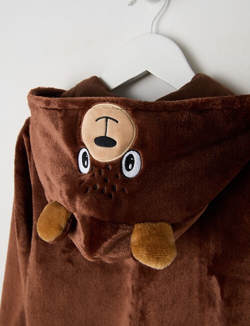 Sleep Mode Bear Onesie, Brown, 2-8 product photo View 04 L