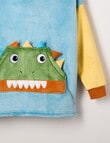 Sleep Mode Dino Colour Block Oversized Hoodie, Blue, 2-8 product photo View 03 S