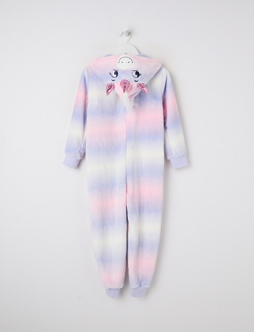Sleep Mode Unicorn Ombre Onesie, Pink, 2-8 product photo View 02 L