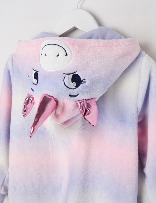 Sleep Mode Unicorn Ombre Onesie, Pink, 2-8 product photo View 04 L