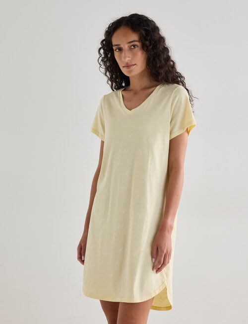 Zest Sleep T-Shirt Nightie, Lemon Lemon product photo View 05 L