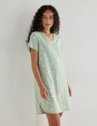 Zest Sleep T-Shirt Nightie, Pistachio Daisy product photo View 05 S